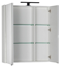 Aquanet Зеркальный шкаф "Тулон 75" белый – фотография-2