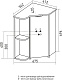 Mixline Мебель для ванной Корнер 67.5 L угловая белая/дуб – фотография-25