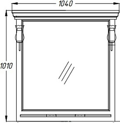 Opadiris Зеркало для ванной Риспекто 95 слоновая кость – фотография-2