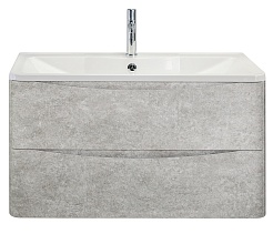 BelBagno Тумба с раковиной Acqua 80 подвесная Cemento Verona Grigio – фотография-1