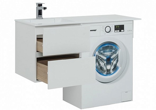 Aquanet Тумба с раковиной Алвита 120 L белая – картинка-3