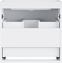 Vivon Тумба с раковиной Kristi 60 подвесная белая матовая рифленая – фотография-5