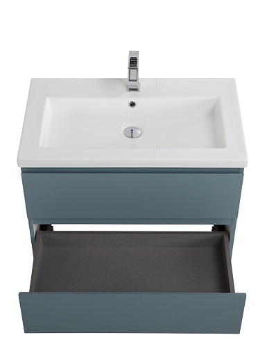 BelBagno Тумба с раковиной Kraft 75 подвесная Голубой матовый – фотография-8