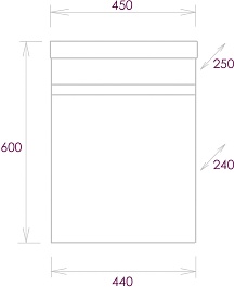 Onika Тумба под раковину Милтон 45 R подвесная серая/дуб сонома – фотография-4