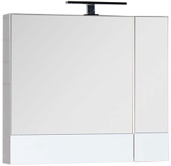 Aquanet Зеркальный шкаф "Нота/Римини 70" камерино белый – фотография-1