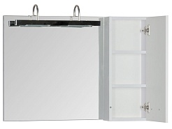 Aquanet Зеркало для ванной "Данте 60" (1 навесной шкафчик R) – фотография-4