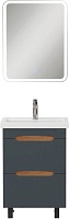 Onika Мебель для ванной Айленд 50 графит/дуб крафт