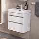 Equil Тумба с раковиной Soldi 60 2 ящика подвесная белый софт – картинка-17