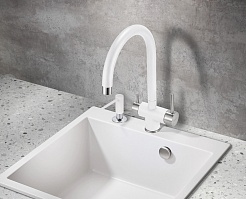 Milacio Смеситель для кухни Ultra MCU.554.WH белый матовый – фотография-5