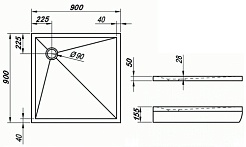 Kolpa San  Поддон для душа Kolpa San Duro 90х90 – фотография-3