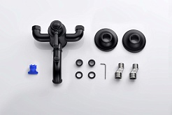 Aquatek Смеситель для ванны с душем Классик AQ1540MB матовый черный – фотография-4