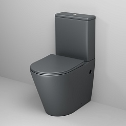 Grossman Унитаз компакт Color GR-4480GMS темно-серый матовый – фотография-5