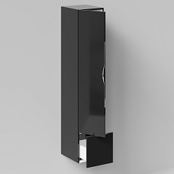 Водолей Шкаф пенал подвесной Марко 30 L 1 дверка 1 ящик черный – фотография-4