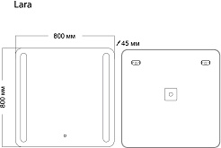 Grossman Зеркало Lara 80x80 – фотография-3