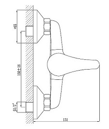 Rossinka Смеситель "A35-41" для душа – фотография-2