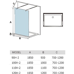 WeltWasser Душевое ограждение WW400 100H-2 – фотография-2