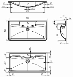 BelBagno Тумба с раковиной Albano 90 подвесная Robere Nature Grigio – фотография-6