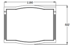 Opadiris Зеркало для ванной Лаура 120 белое – фотография-2