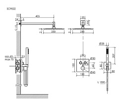 Sancos Душевой комплект Linn SC9022MB черный матовый – фотография-2