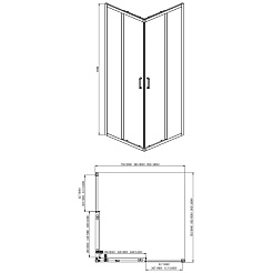 Aquatek Душевой уголок Ария 100x100 AQ ARI KV 10020GM профиль оружейная сталь, стекло прозрачное – фотография-6