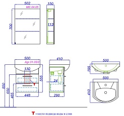 Aqwella Мебель для ванной Аллегро 50,  2 ящика – фотография-2