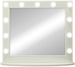 Continent Зеркало гримерное 800x700 белое – фотография-1