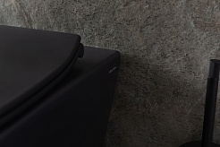 Allen Brau Унитаз подвесной Reality 4.32006.31 чёрный матовый с крышкой 4.32007.31 – фотография-8