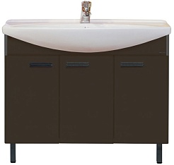 Misty Тумба для умывальника Джулия 105 коричневая – фотография-1
