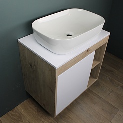 Teymi Тумба с раковиной Nura 80 Helmi Solli 60 подвесная дуб/белый – фотография-4