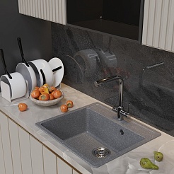 Mixline Мойка кухонная ML-GM15 графит – фотография-4