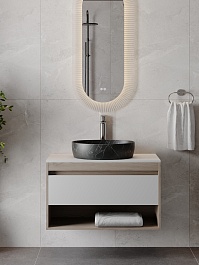 Teymi Раковина накладная Valma 50 T53102 черный мрамор – фотография-8