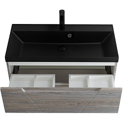 BelBagno Тумба с раковиной Vittoria 100 подвесная Pino с раковиной BB1000/450-LV-ART-AST-NERO – фотография-6