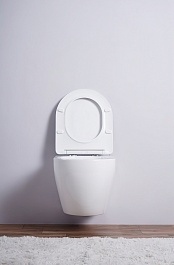 Esbano Унитаз Amapola подвесной безободковый белый – фотография-3