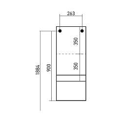 Mixline Полупенал для ванной Аврора 30 белый – фотография-4