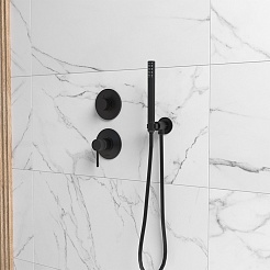 Paini Смеситель для ванны и душа Cox 78PZ690 встраиваемый, брашированный чёрный – фотография-2