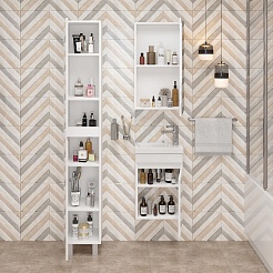 Onika Тумба с раковиной Милтон 40 R подвесная белая – фотография-9