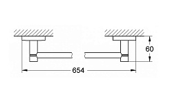 Grohe Полотенцедержатель Essentials 40366000 60 см – фотография-3
