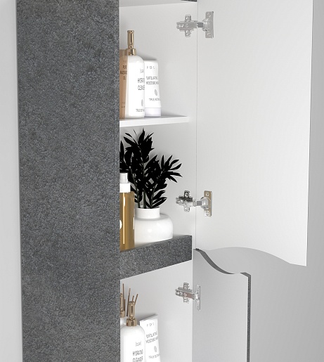 Водолей Пенал подвесной Адель 35 R серый камень – картинка-3