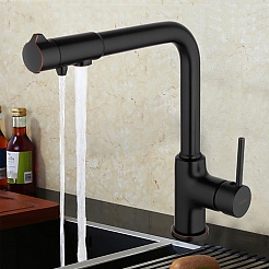 Gappo Смеситель для кухни G4390-10 черный – фотография-12