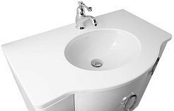 Водолей Столешницa Милана, Grandex P104PURE-WHITE 111х58, с раковиной Vitra 6069В003-0012 – фотография-1
