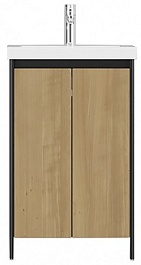 Velvex Мебель для ванной Klaufs 50 напольная черная/дерево – фотография-7