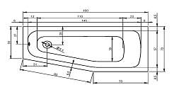 Riho Акриловая ванна Amalfi 160x70 R – фотография-2