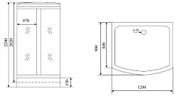 Timo Душевая кабина T-1115 P – фотография-2