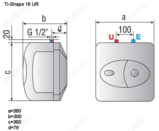 Ariston Водонагреватель накопительный Shape 15 UR (под раковину) – фотография-2