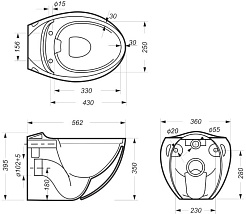 Sanita Luxe Унитаз подвесной Ringo безободковый с микролифтом – фотография-10