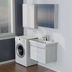 СанТа Мебель для ванной Уран 70 подвесная светлое дерево – фотография-3