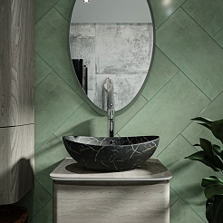 Teymi Раковина накладная Lori 60 T50499 черный мрамор – фотография-8