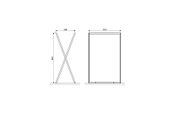 Excellent Полотенцедержатель напольный складной KOBO DOEX.1800SN хром – фотография-3