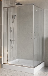 BelBagno Душевой уголок Luce 125/100 LUCE-AH-22-125/100-C-Cr профиль хром стекло прозрачное – фотография-1