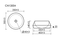 Ceramicanova Мебельная раковина Maya 40 CN12004MW белый матовый – фотография-3